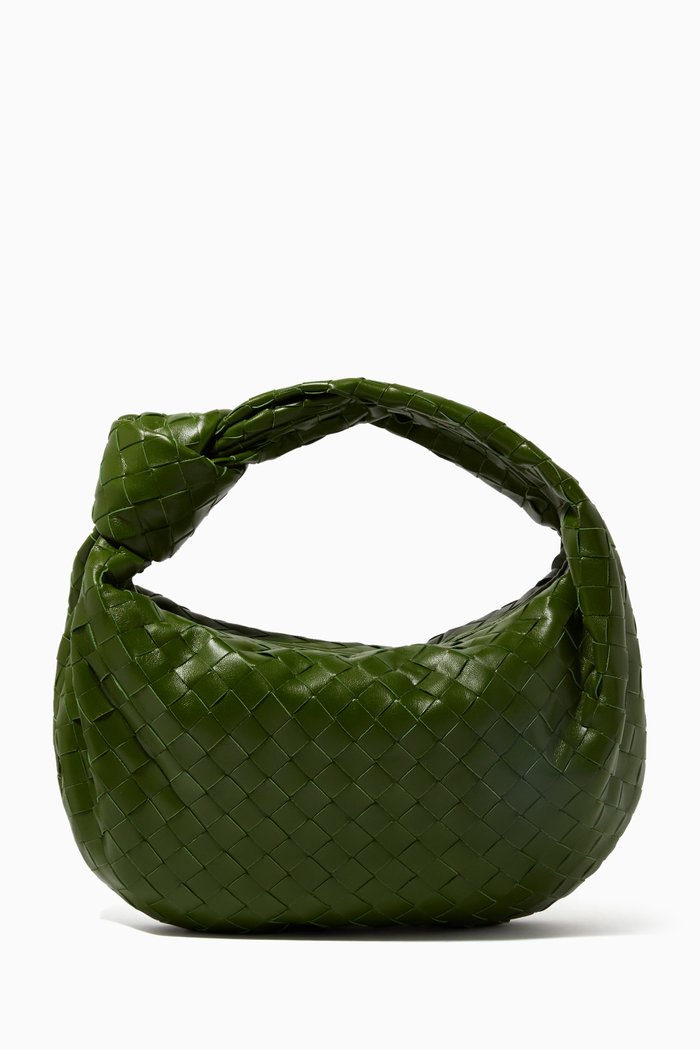 

Teen Jodie Top-handle Bag in Intrecciato Leather, Green