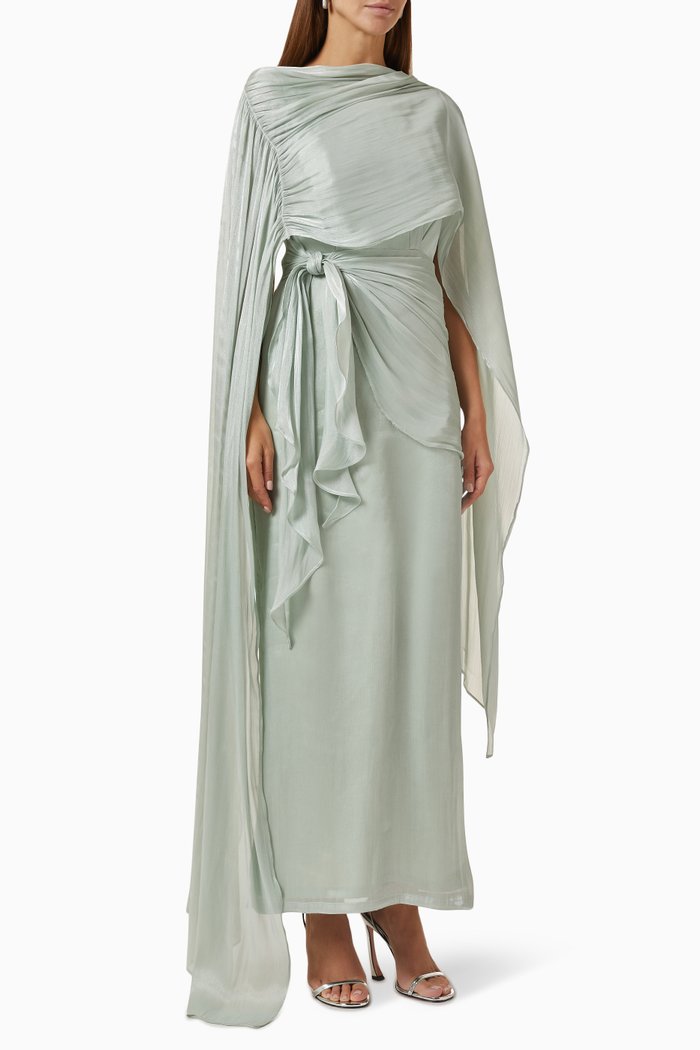 

Maxi Dress & Shawl Set, Green