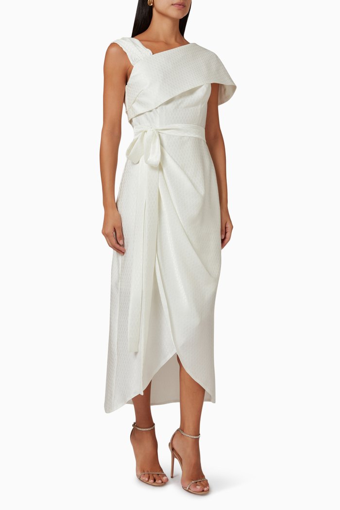 

Belted Midi Dress, Neutral
