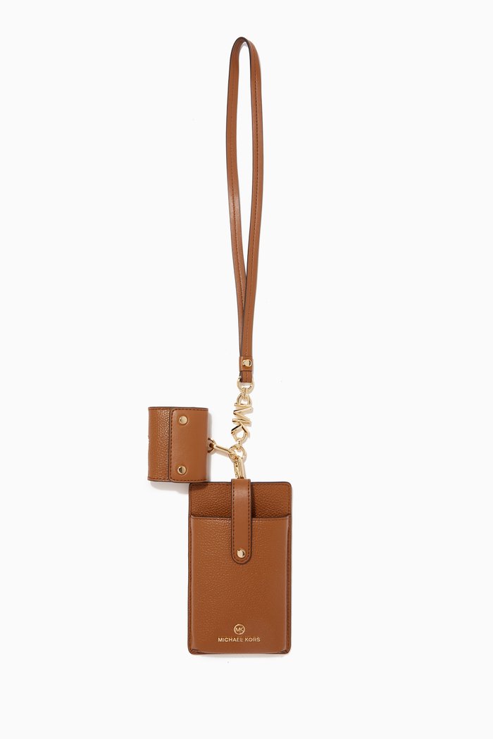 

Devon Lanyard with Phone Pouch & AirPods Pro® Case in Leather, Brown