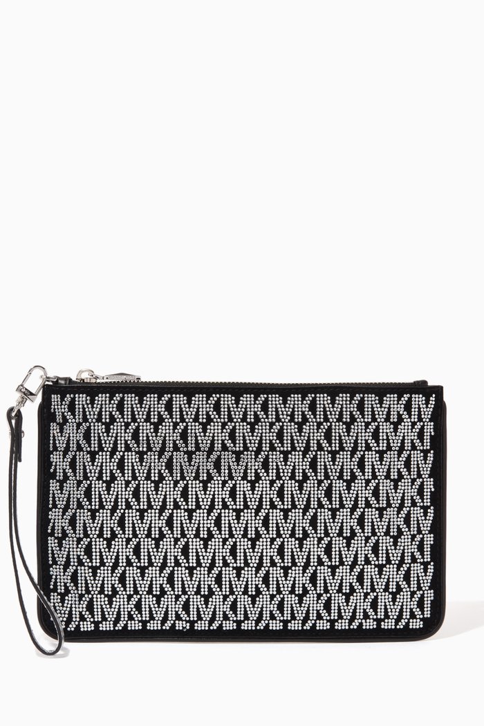 

Jet Set Large Wristlet in Crystal Suede, Multicolour