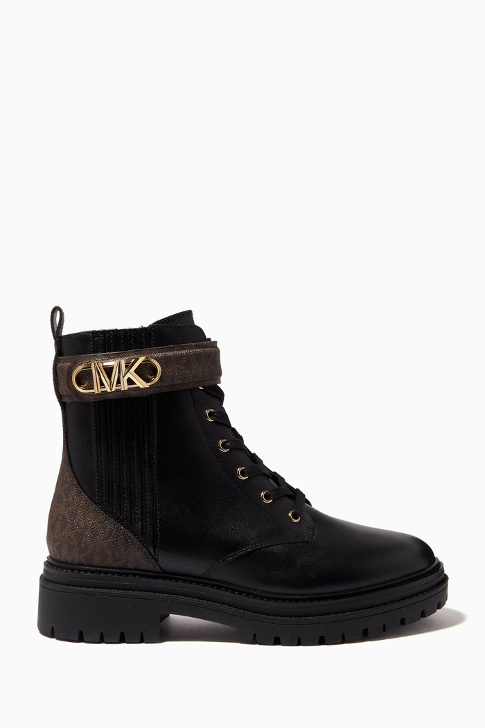 

Parker Combat Boots in Leather, Multicolour