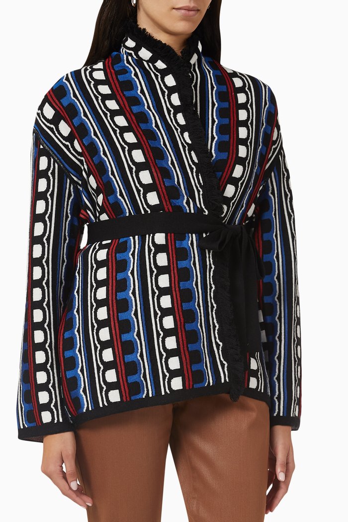 

Eboli Knitted Cardigan in Wool-blend, Black