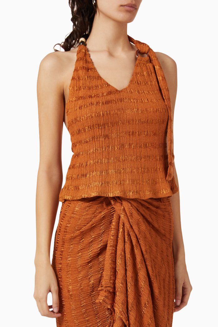 

Woodie Top in Jersey, Orange