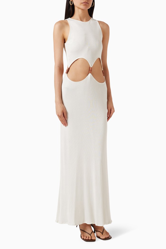 Palmera Maxi Dress in OEKO-TEX® Bamboo, White
