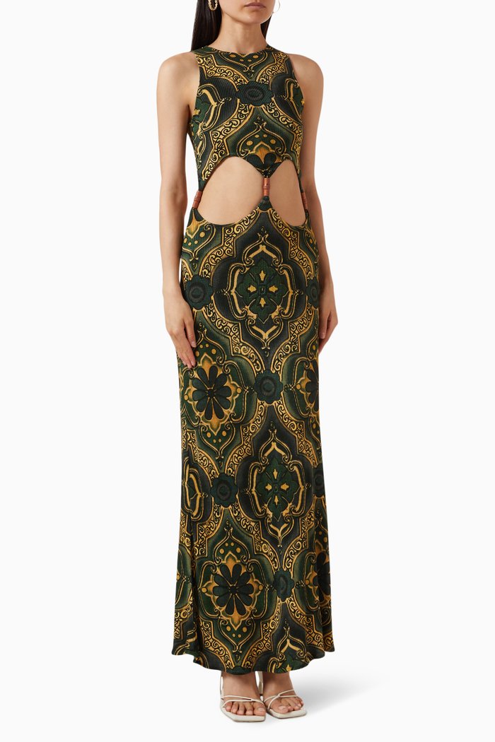 Palmera Printed Maxi Dress in OEKO-TEX® Bamboo, Multicolour