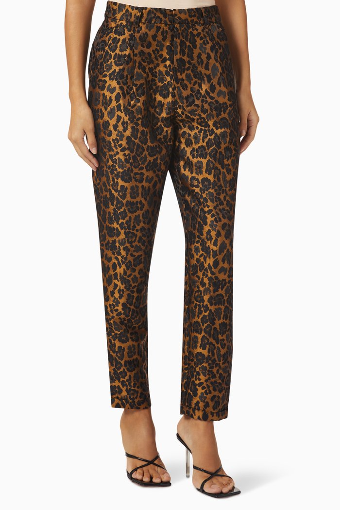 

Leopard-print Pants, Brown