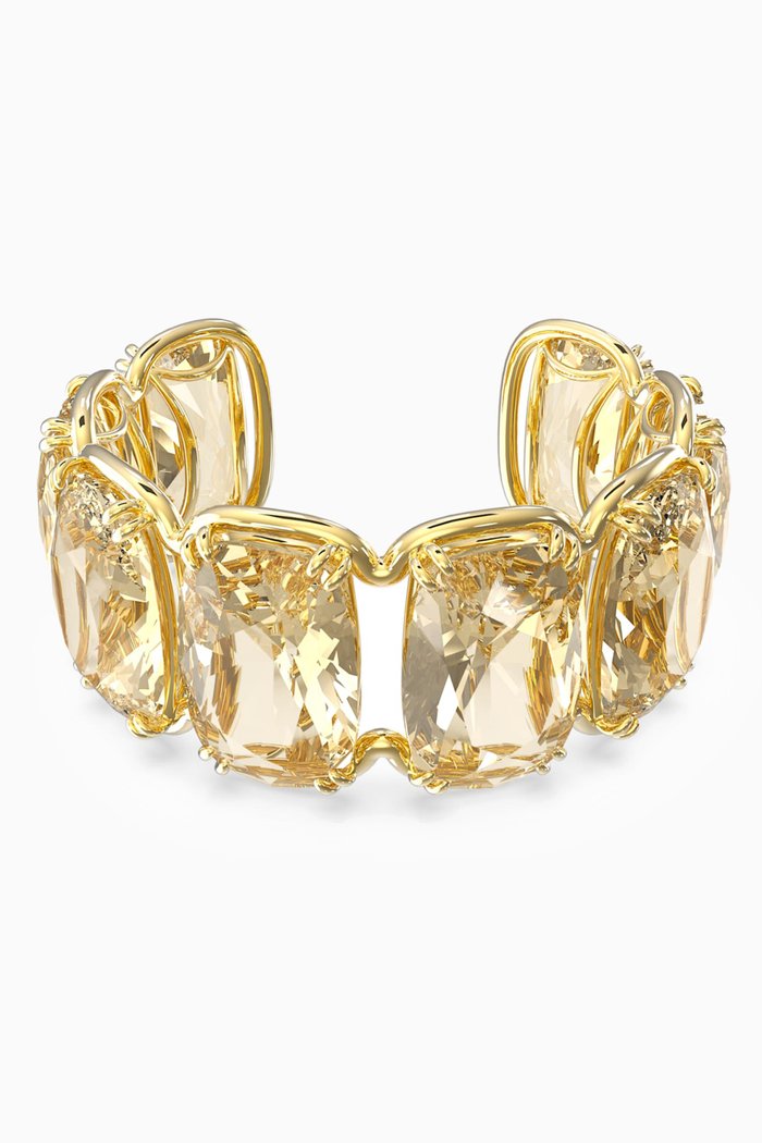 

Harmonia Crystal Cuff in Gold-tone Metal, Yellow