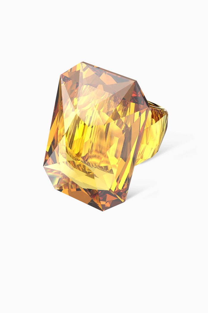 

Lucent Oversized Crystal Cocktail Ring, Yellow