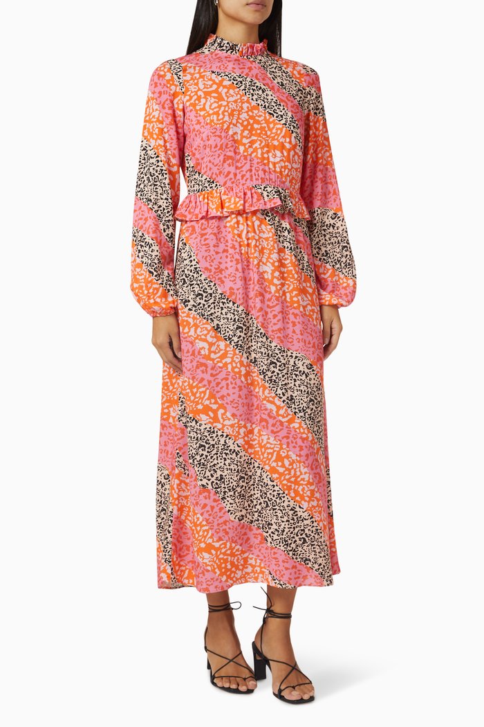 

Romi Maxi Dress in Eco-viscose, Multicolour