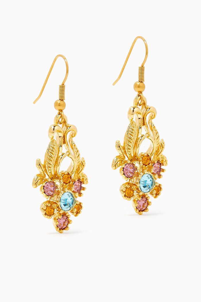 

Rediscovered 1990s Edwardian Revival Drop Earrings, Gold