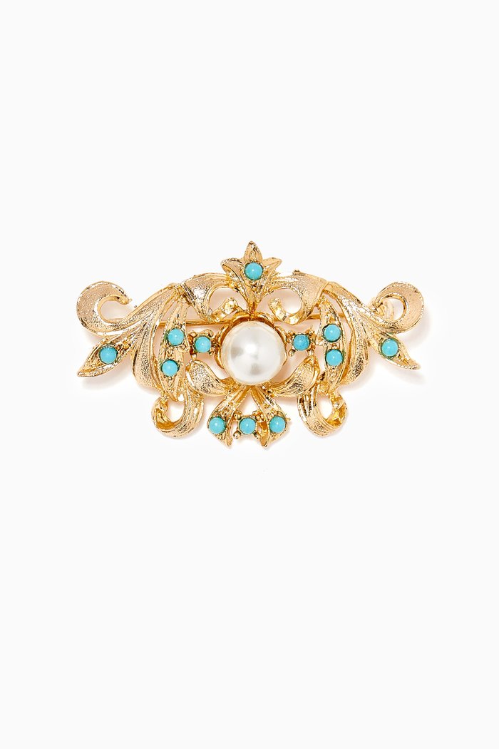 

Rediscovered 1980s Edwardian Revival Brooch, Gold