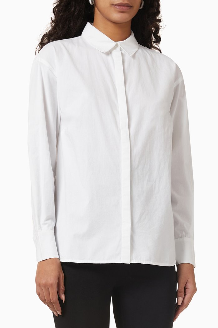 

Heart Back Shirt in Cotton-poplin, White