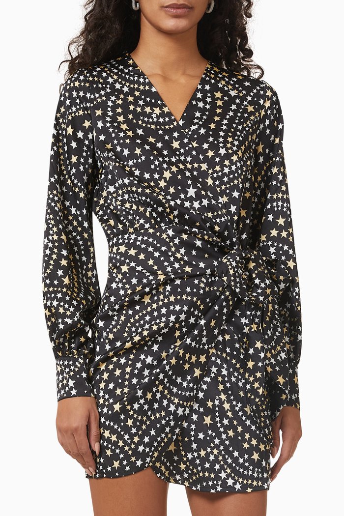 

Vienna Mini Dress in Crepe, Black