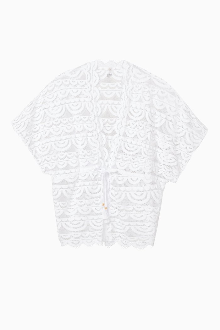 

Noah Kimono in Crochet Knit, White