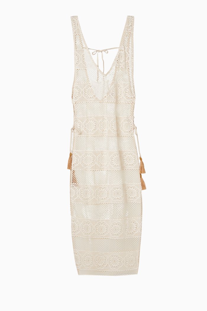 

Joy Cover-up Dress in Sheer Lace, White