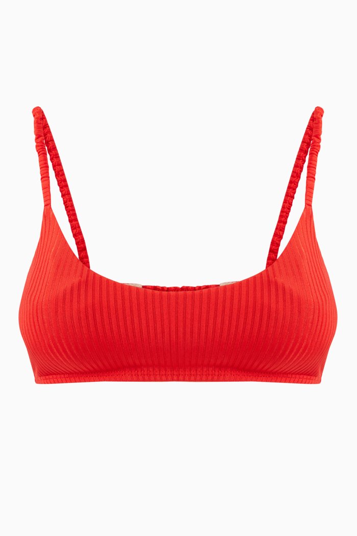 

Athena Bikini Top in Stretch Nylon, Red