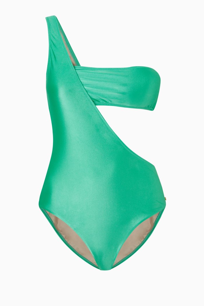 

Phoebe One-piece Convertible Swimsuit in Stretch Nylon, Green