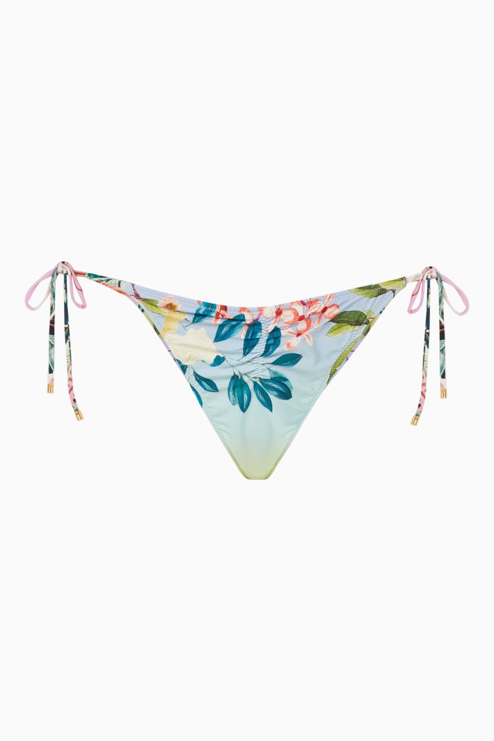 

Oasis Ruched Bikini Bottom in Stretch Nylon, Multicolour