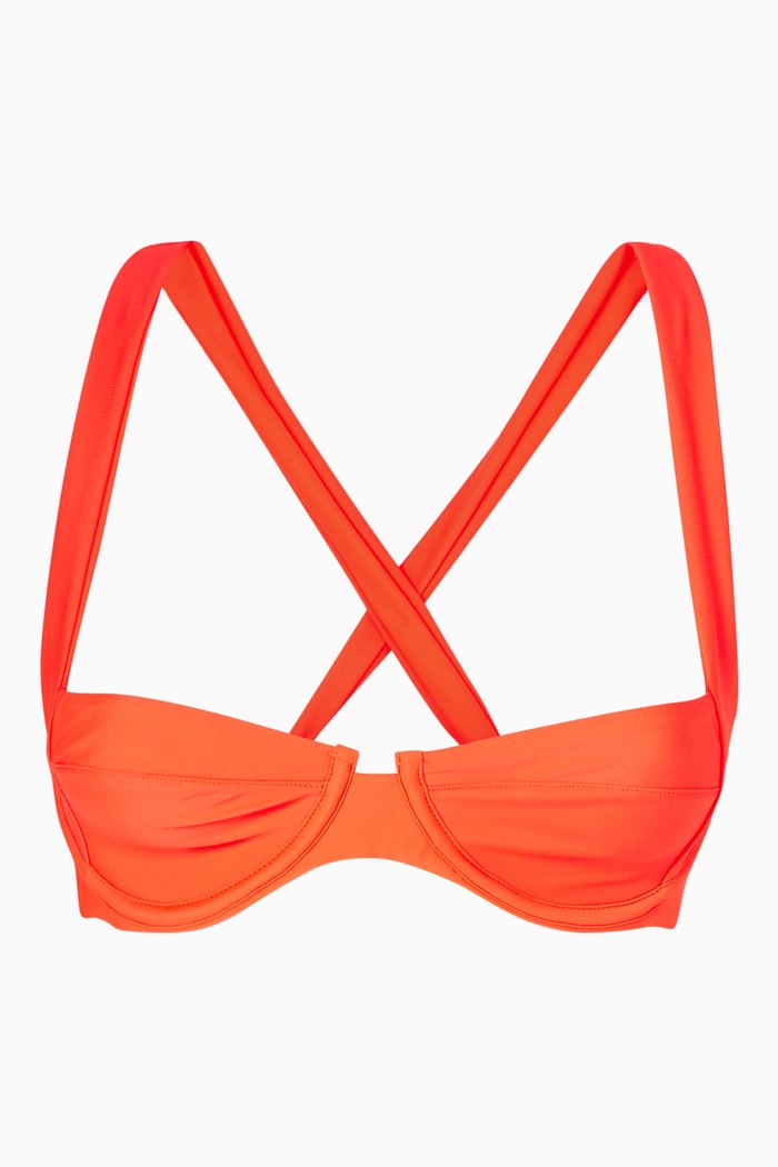 

Perla Halter Bikini Bra in Stretch Nylon, Orange