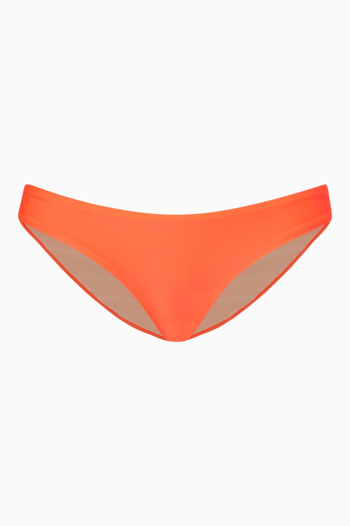 

Basic Ruched Full Bikini Briefs, Orange