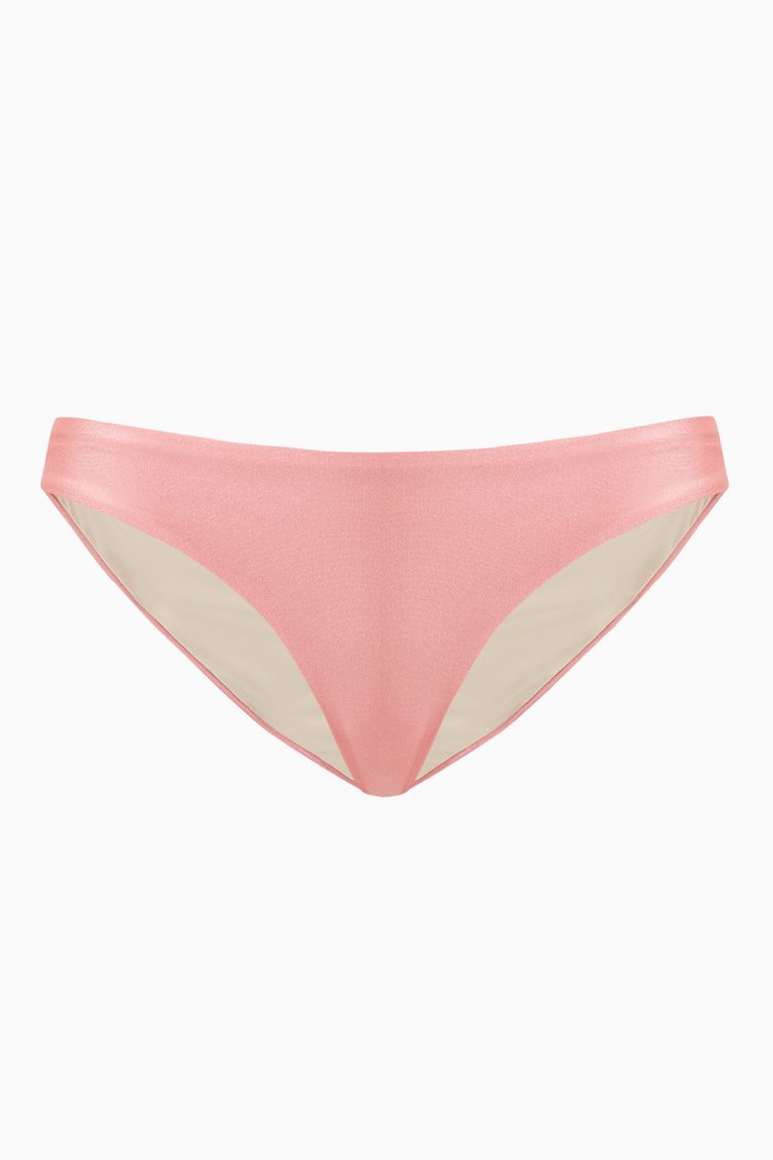 

Basic Bikini Bottoms in Stretch Nylon, Pink