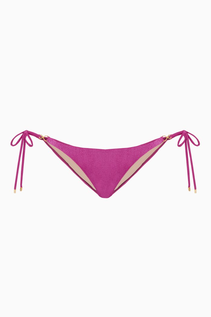 

Ariel Josh Shimmer Tie Bikini Briefs, Pink