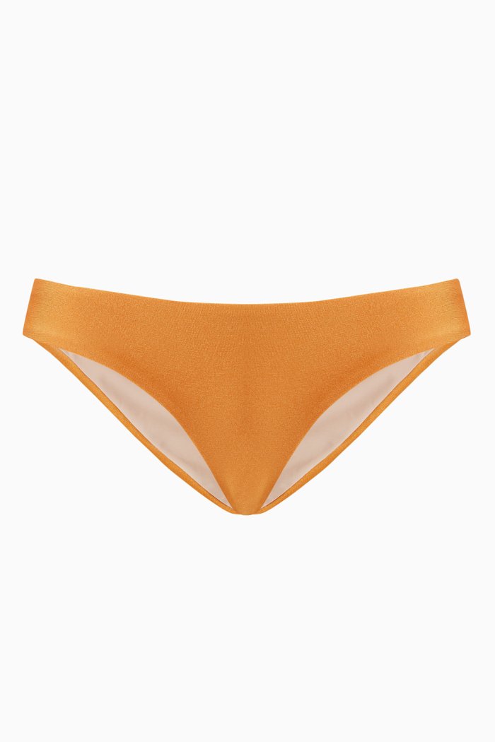 

Basic Bikini Bottoms in Stretch Nylon, Brown