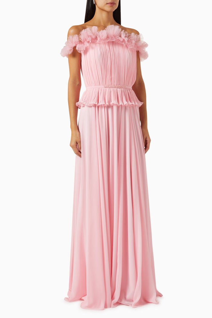 Nurulu Dress in Chiffon, Pink