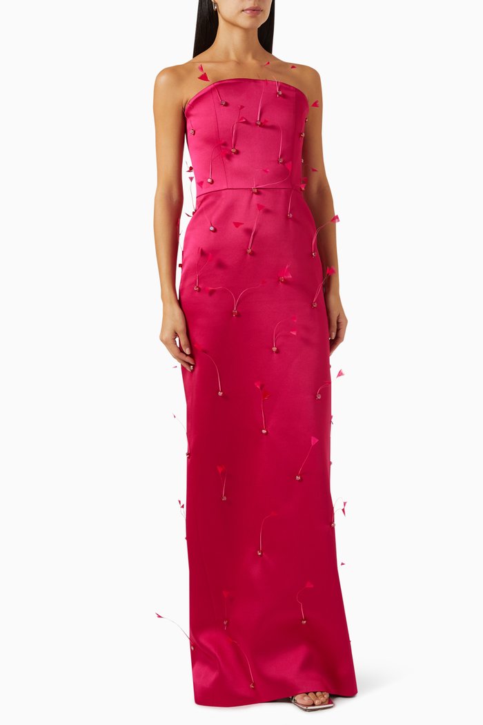 

Afrodit Dress in Satin, Pink