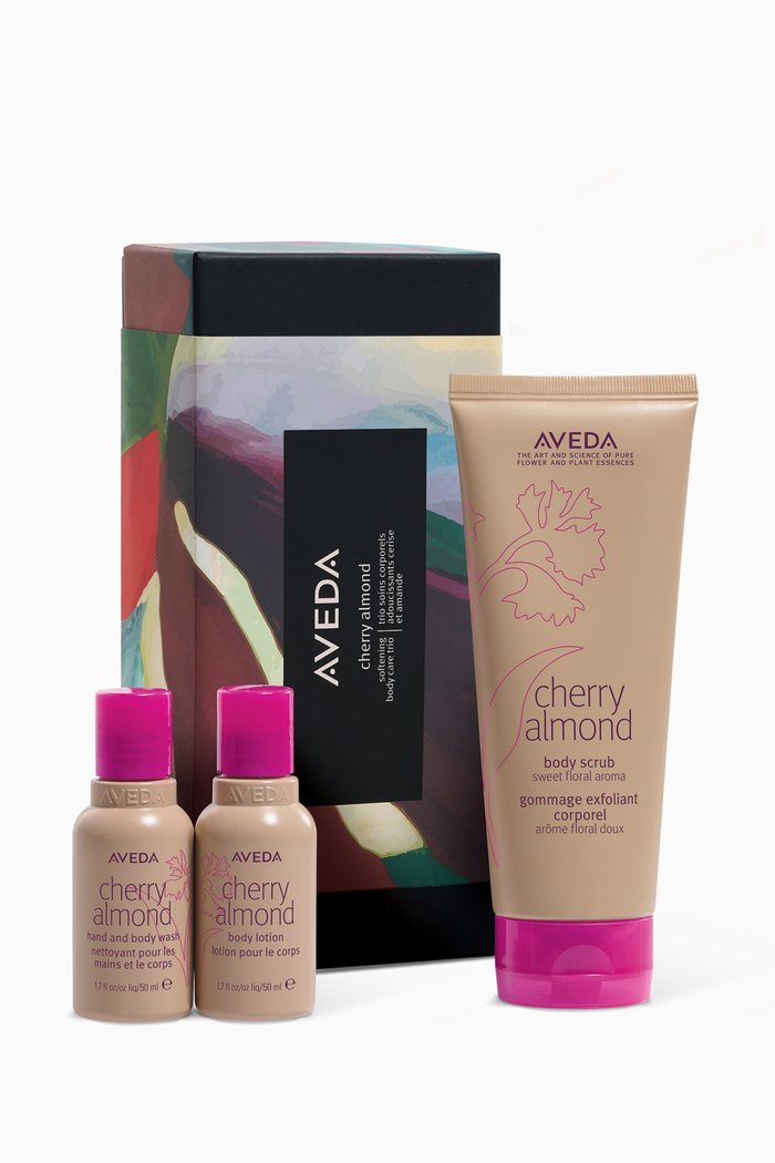 

Cherry Almond Softening Body Care Trio, Multicolour