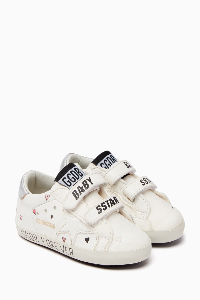 

School Hearts Sneakers in Nappa Leather, White