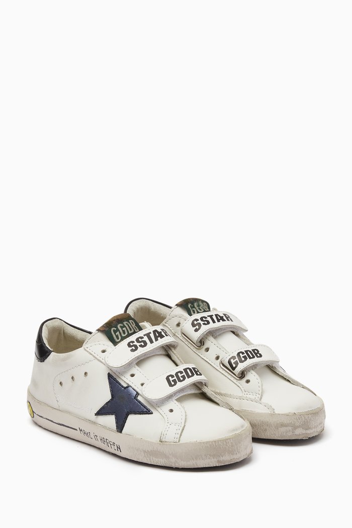 Old School Sneakers in Leather, White