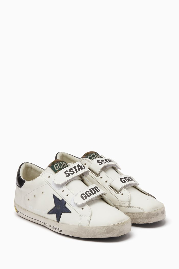 

Old School Sneakers in Leather, White