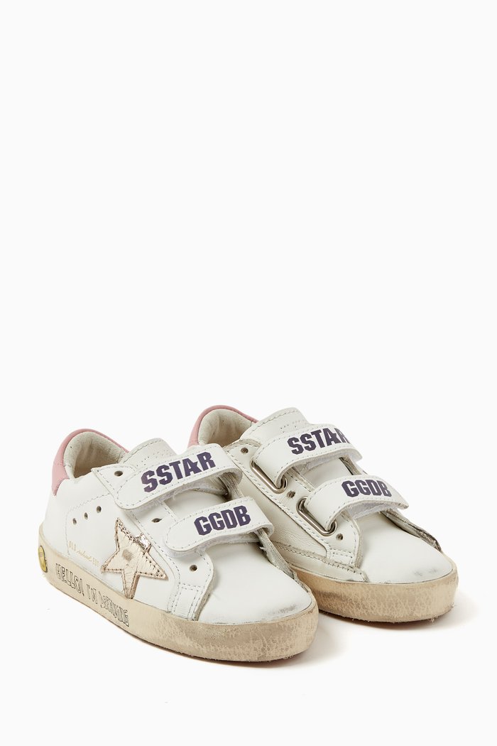 

Old School Sneakers in Calf Leather, White
