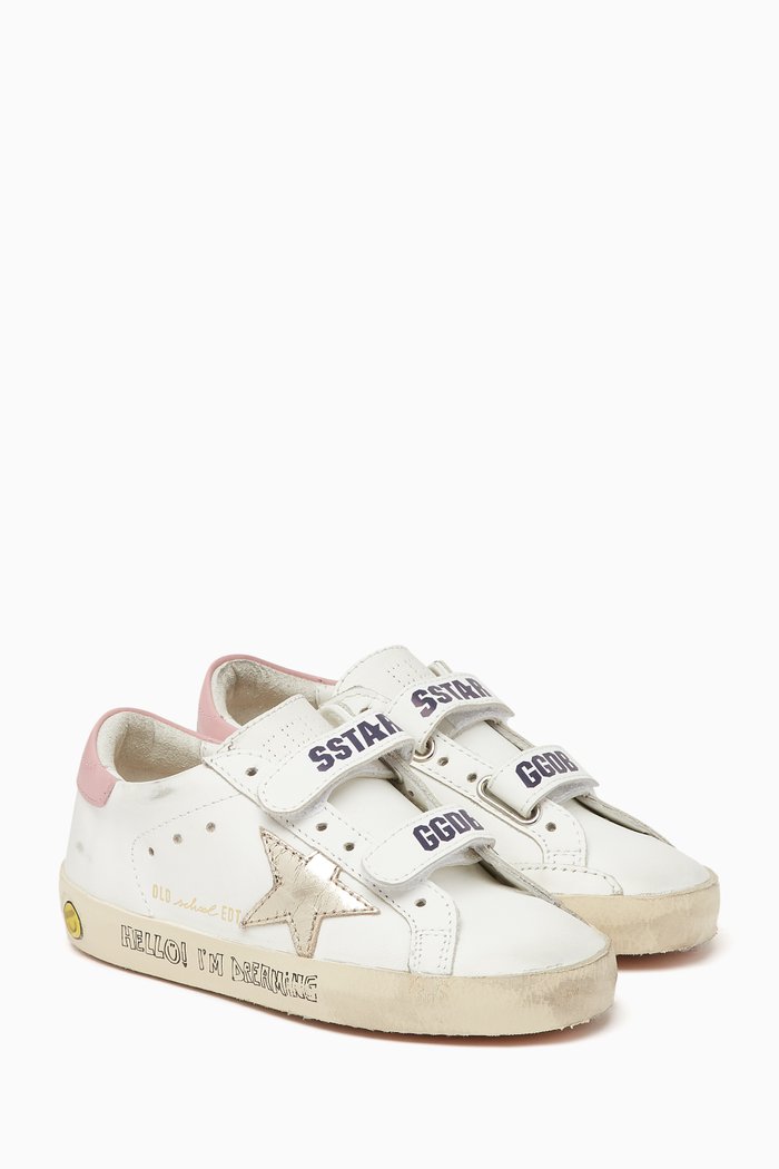 

Old School Sneakers in Leather, White