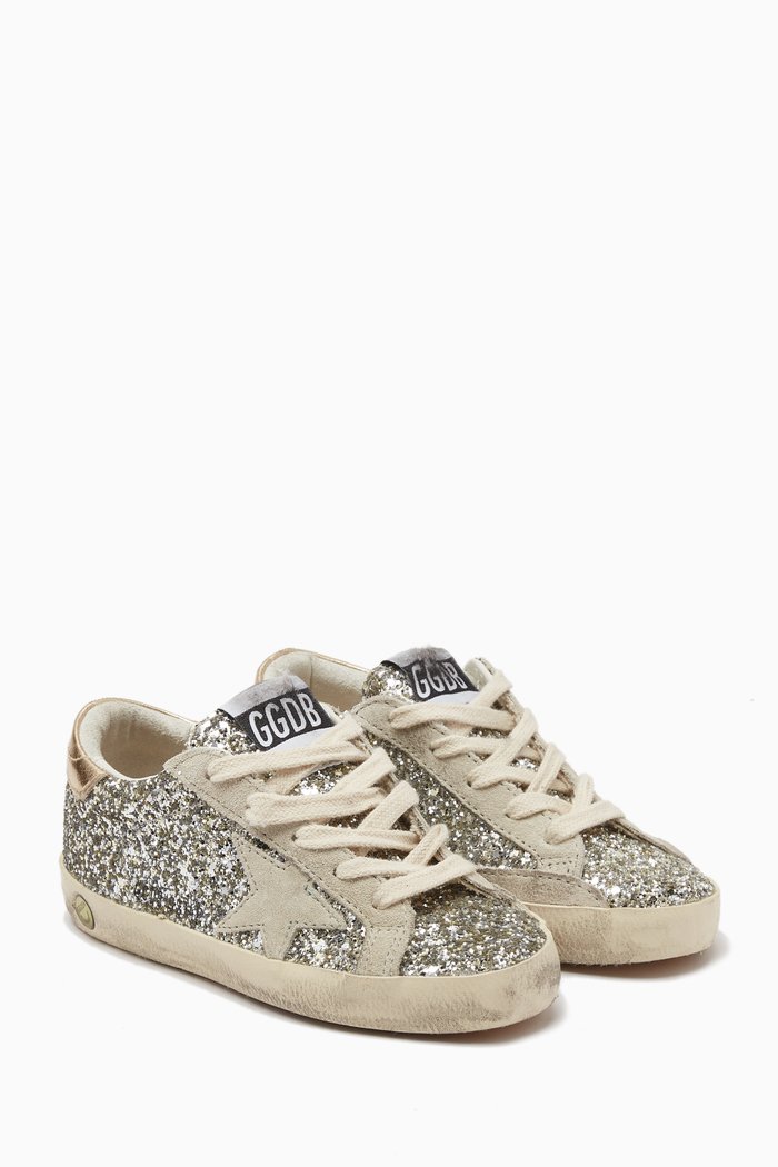 

Super-Star Sneakers in Suede, Silver