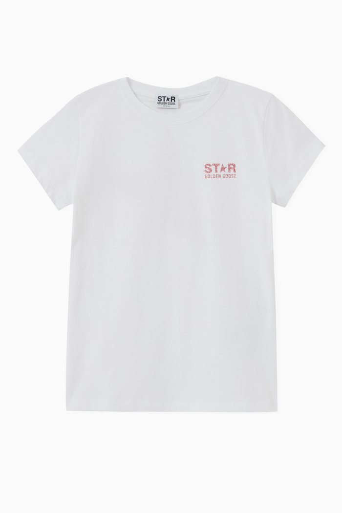 

Glitter Logo T-shirt in Cotton, White