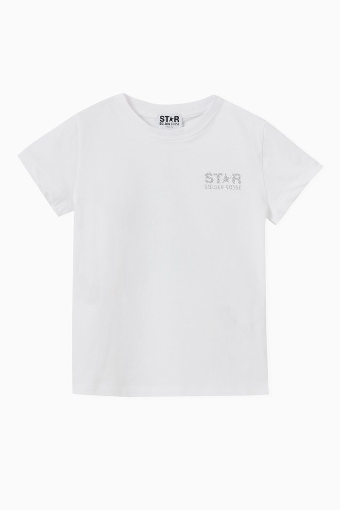 

Glitter Maxi Star Logo T-shirt in Cotton-jersey, White