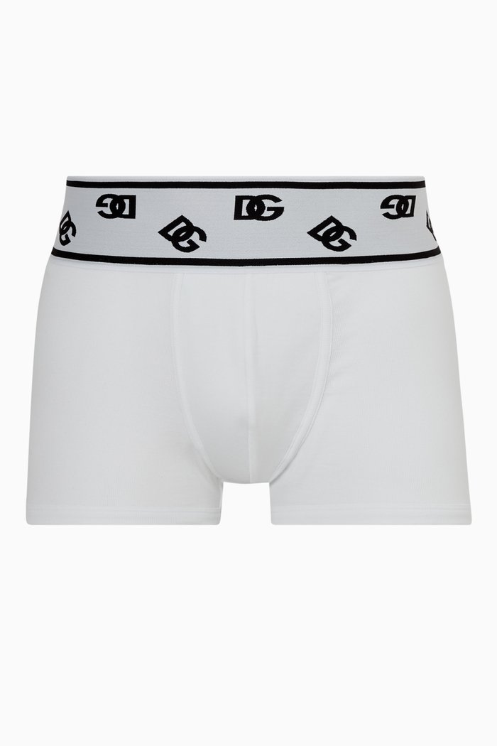 

Logo Boxers in Cotton Jersey, White
