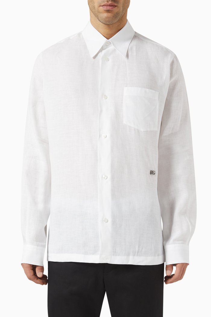 

Satoriale Shirt in Linen, White