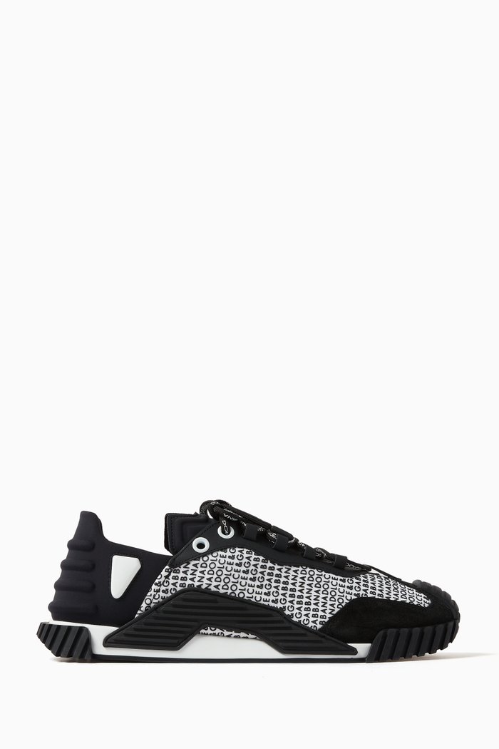

NS1 Slip-on Sneakers in Mixed Materials, Black