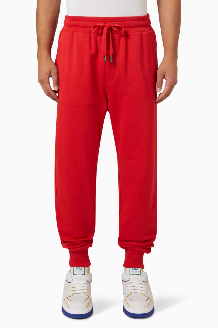 

Logo Sweatpants in Cotton Jersey, Red
