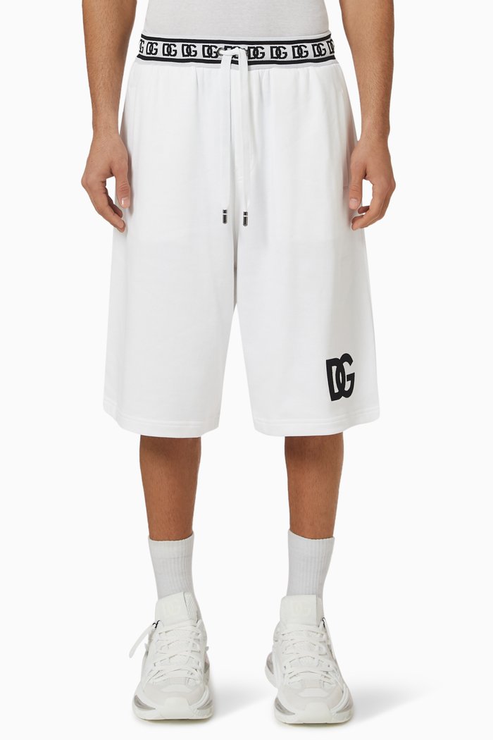 

Logo Shorts in Jersey, White