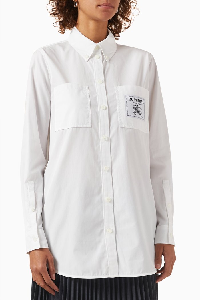 

Paola Prorsum Label Shirt in Cotton, White
