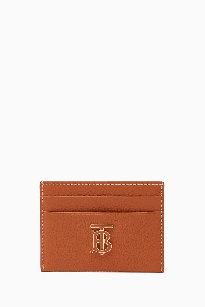 

TB Card Case in Grained-leather, Brown