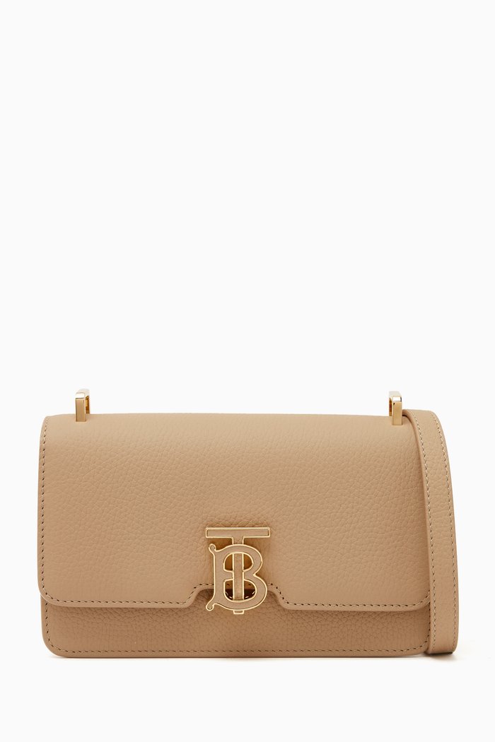 

Mini TB Shoulder Bag in Grained-leather, Neutral