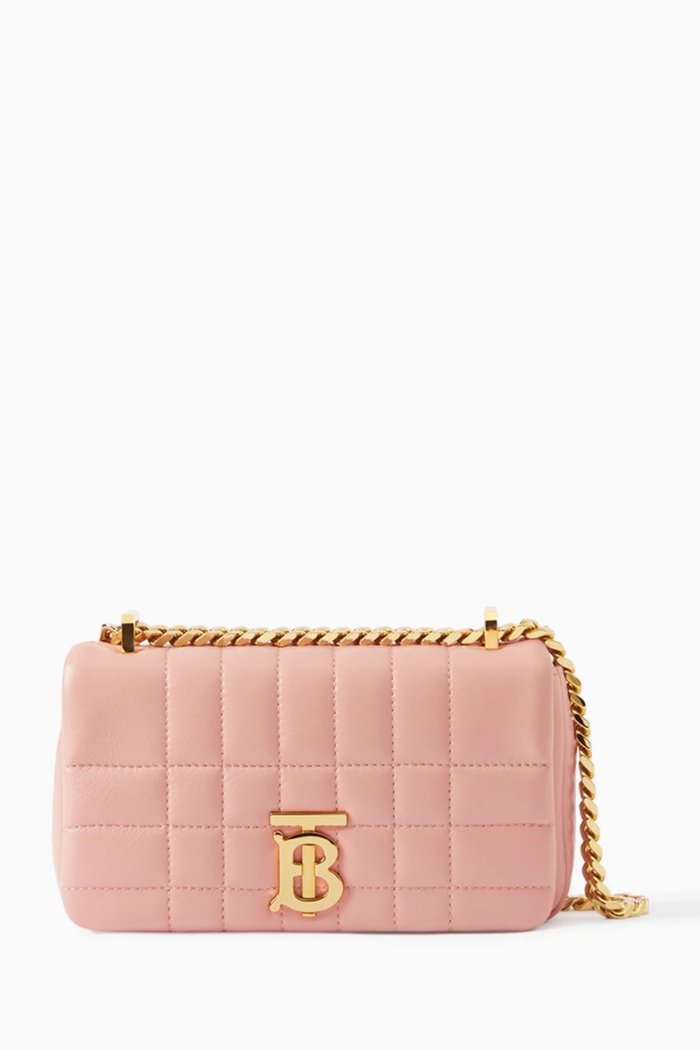 

Mini Lola Bag in Quilted Leather, Pink