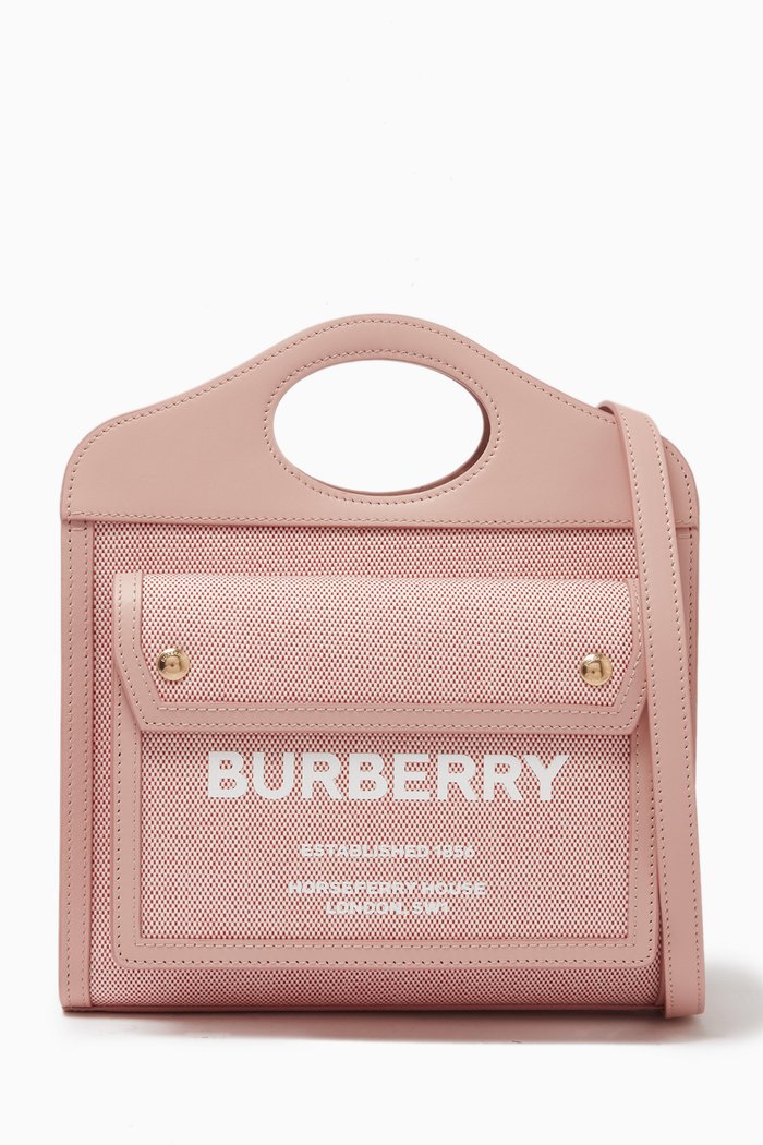 

Mini Pocket Bag in Cotton Canvas, Pink