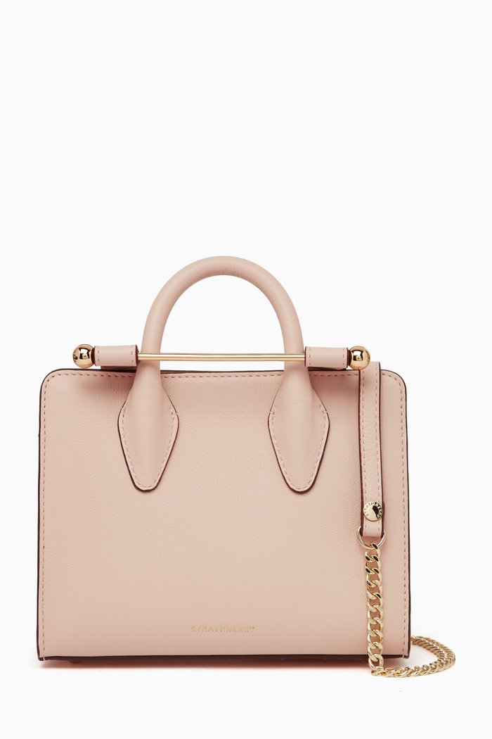 

Nano Tote in Calf Leather, Pink